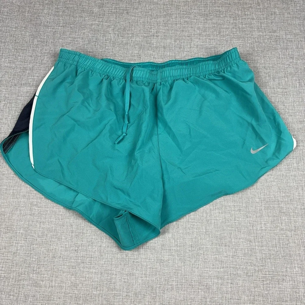 Nike Dri-Fit Running Shorts Mens Large Green Lined 4 Inseam Athletic 320839-384